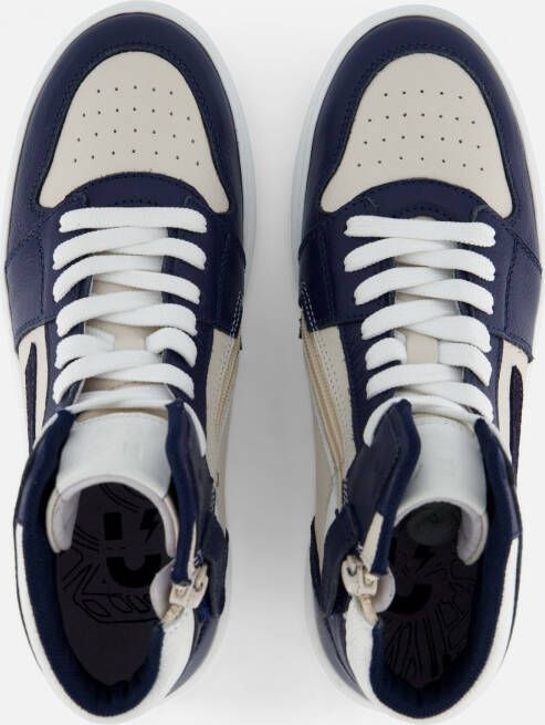 Muyters hoge Sneakers blauw Leer