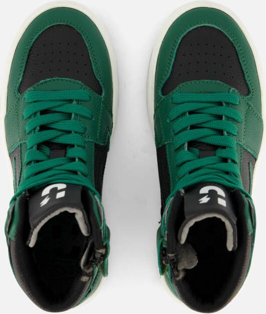 Muyters hoge Sneakers groen Leer