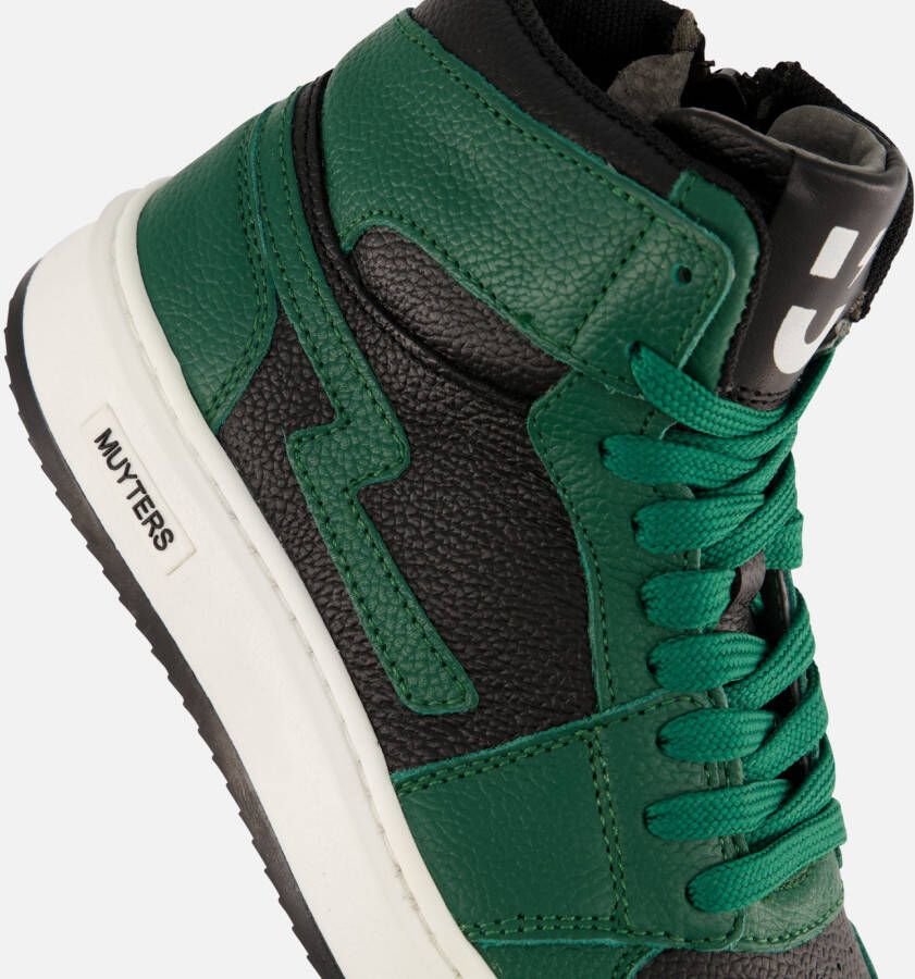 Muyters hoge Sneakers groen Leer