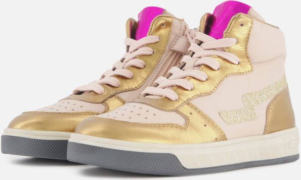 Muyters Metallic Sneakers roze Leer