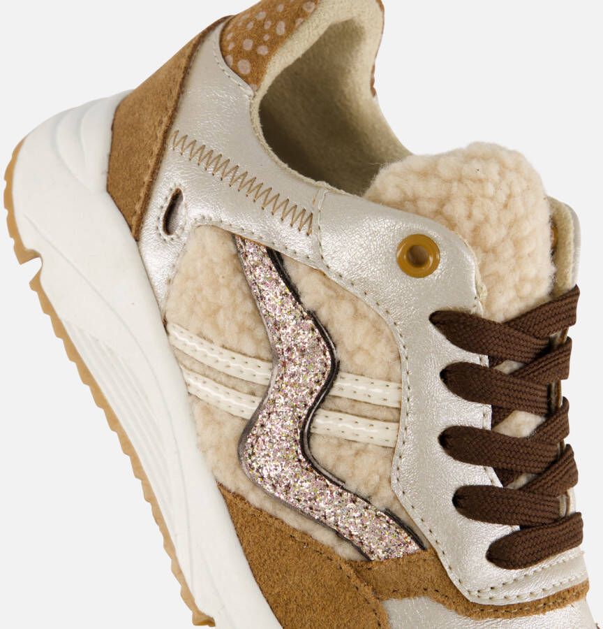 Muyters Teddy Sneakers beige Imitatieleer