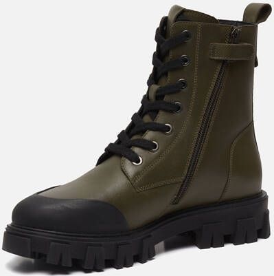 Muyters Veterboots donkergroen Leer