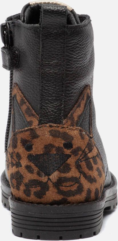 Muyters Veterboots zwart Leer 22604