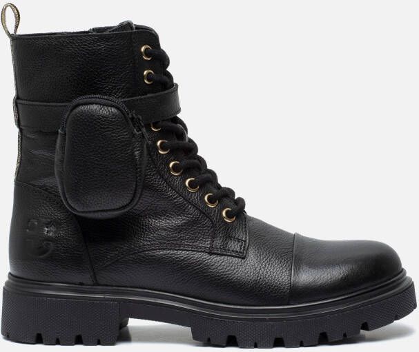 Muyters Veterboots zwart Leer 22605