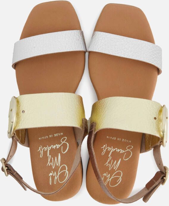 Oh My Sandals Sandalen goud Leer