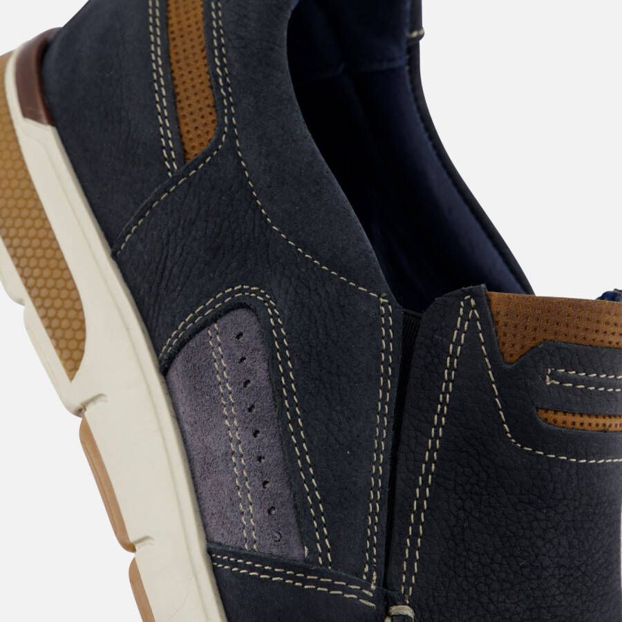 Outfielder Instappers blauw Nubuck