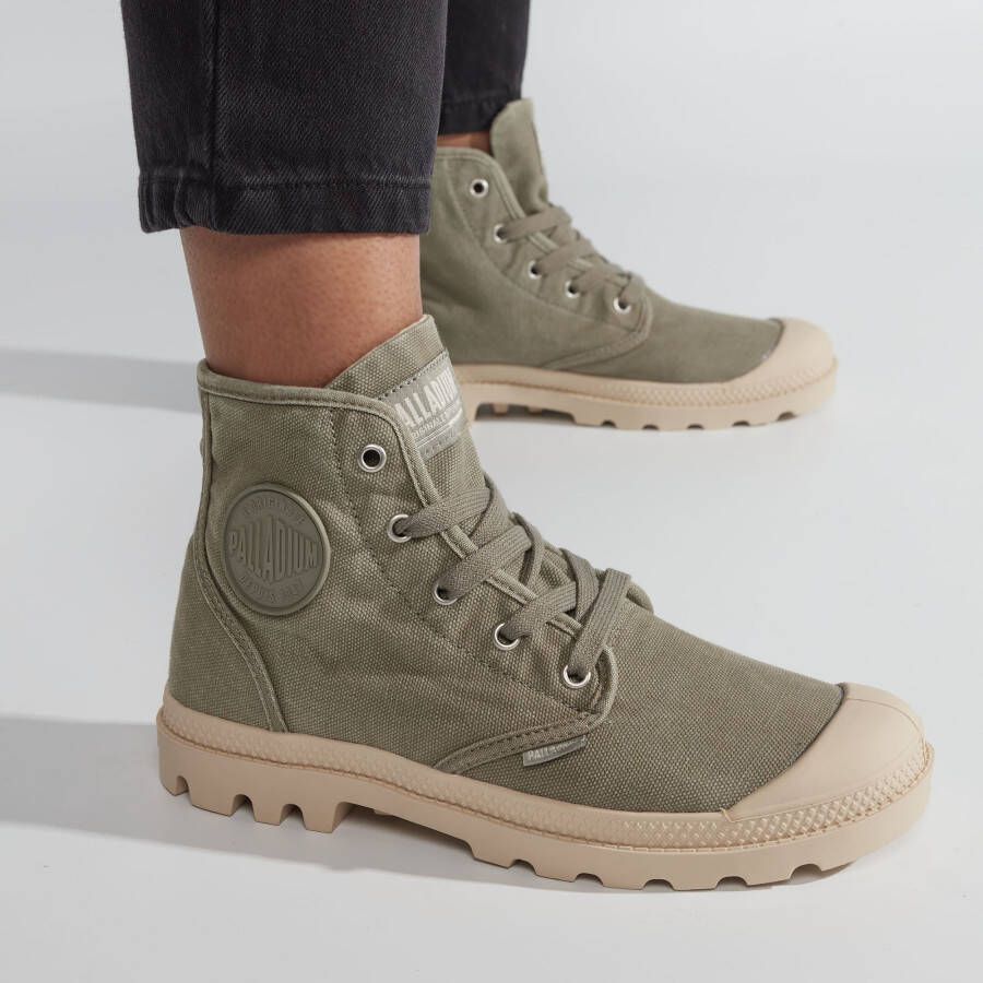 Palladium Pampa Hi veterboots groen Canvas