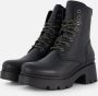 Panama Jack Porty B1 Veterboots Laarzen Met Veters Dames Zwart - Thumbnail 7