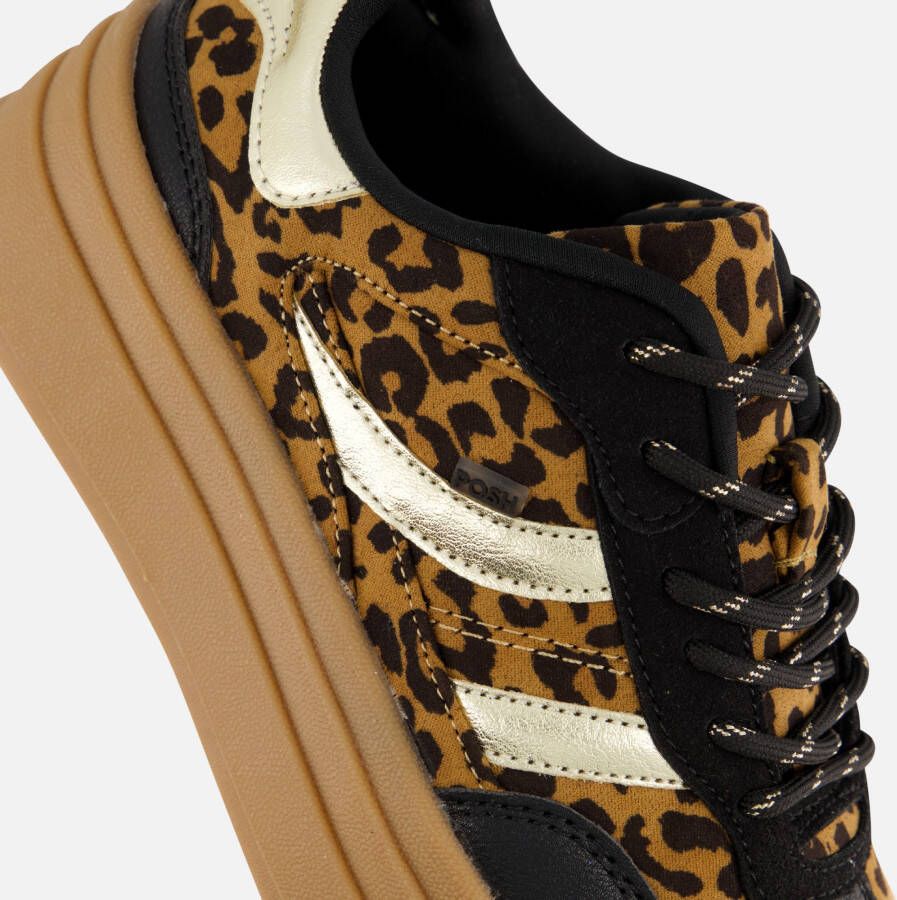 POSH by Poelman Leopard Sneakers zwart