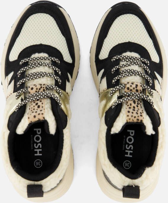 POSH by Poelman Teddy Sneakers zwart