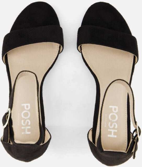 POSH by Poelman sh Sandalen zwart Textiel