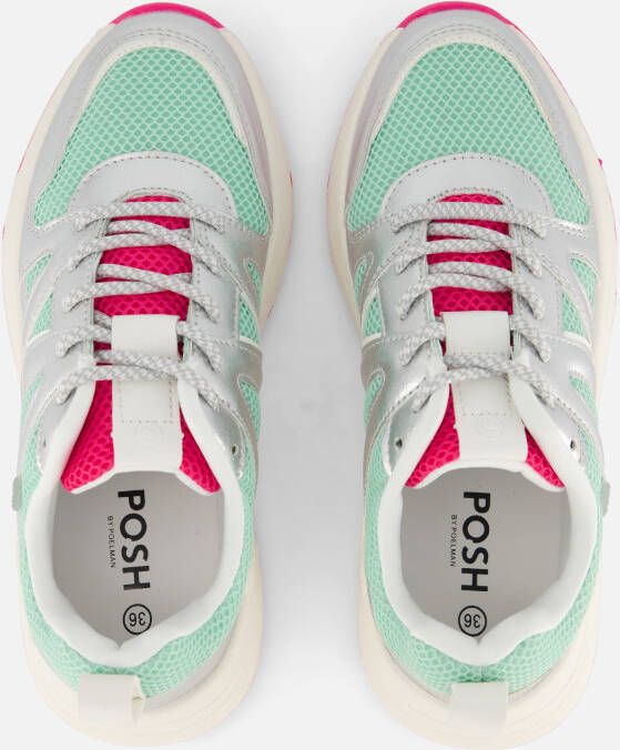 POSH by Poelman Sneakers zilver Synthetisch