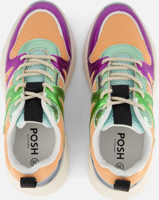 POSH by Poelman Sneakers zilver Synthetisch