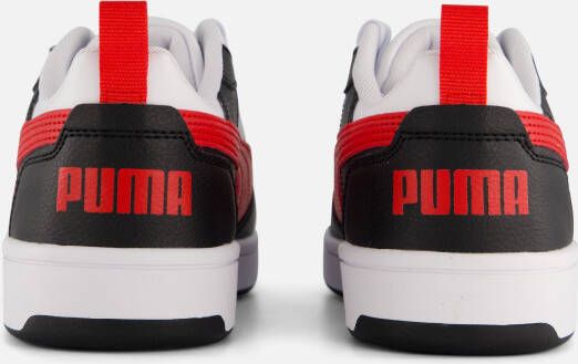 Puma Rebound v6 Low Sneakers wit Imitatieleer