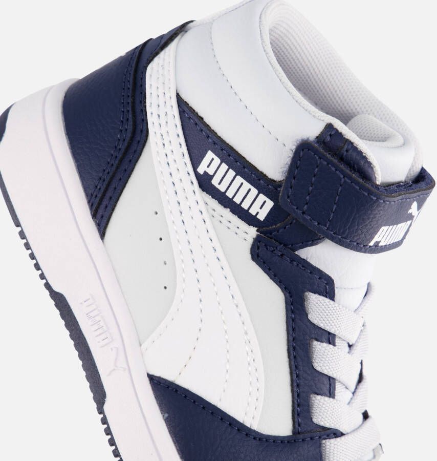 Puma Rebound v6 Mid Sneakers blauw Imitatieleer