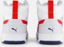 Puma Rebound V6 Mid sneakers lichtgrijs donkerblauw rood Imitatieleer 35.5 - Thumbnail 9