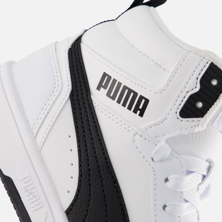 Puma Rebound v6 Mid Sneakers wit Leer