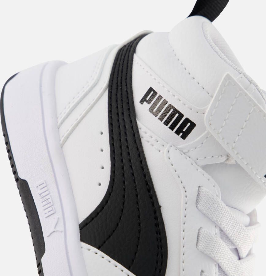 Puma Rebound v6 Mid Sneakers wit Leer