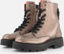 Red-rag 12474 371 Bronze Metallic Biker boots - Thumbnail 5