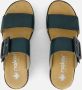 Rieker Petrol Kruis Geborduurde Slipper Green Dames - Thumbnail 10