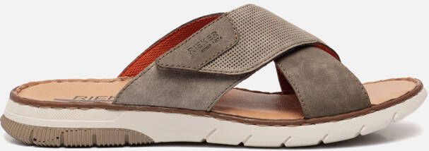 Rieker Slippers grijs Synthetisch