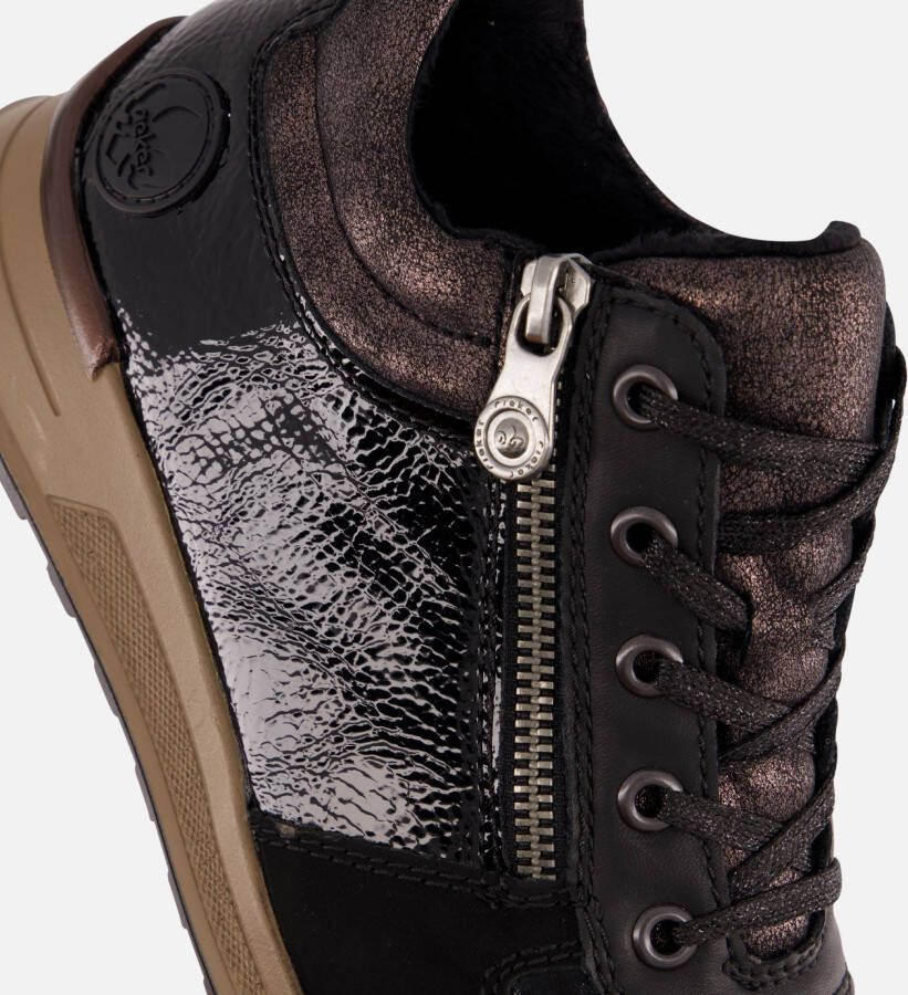 Rieker Sneakers zwart Nubuck