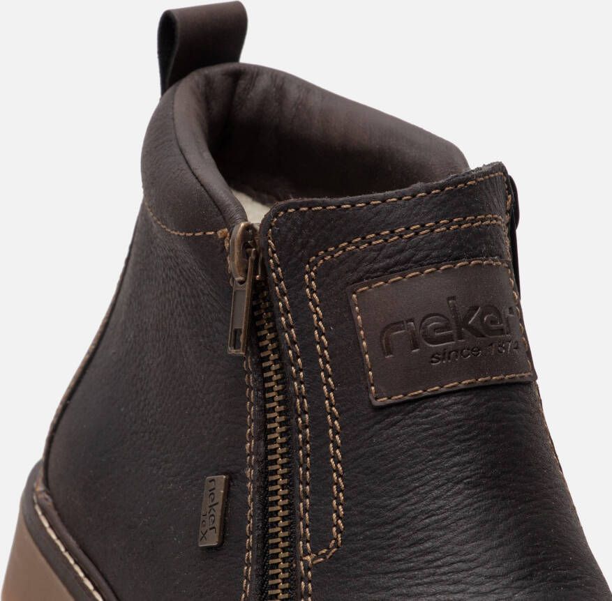 Rieker Tex Veterschoenen bruin Leer