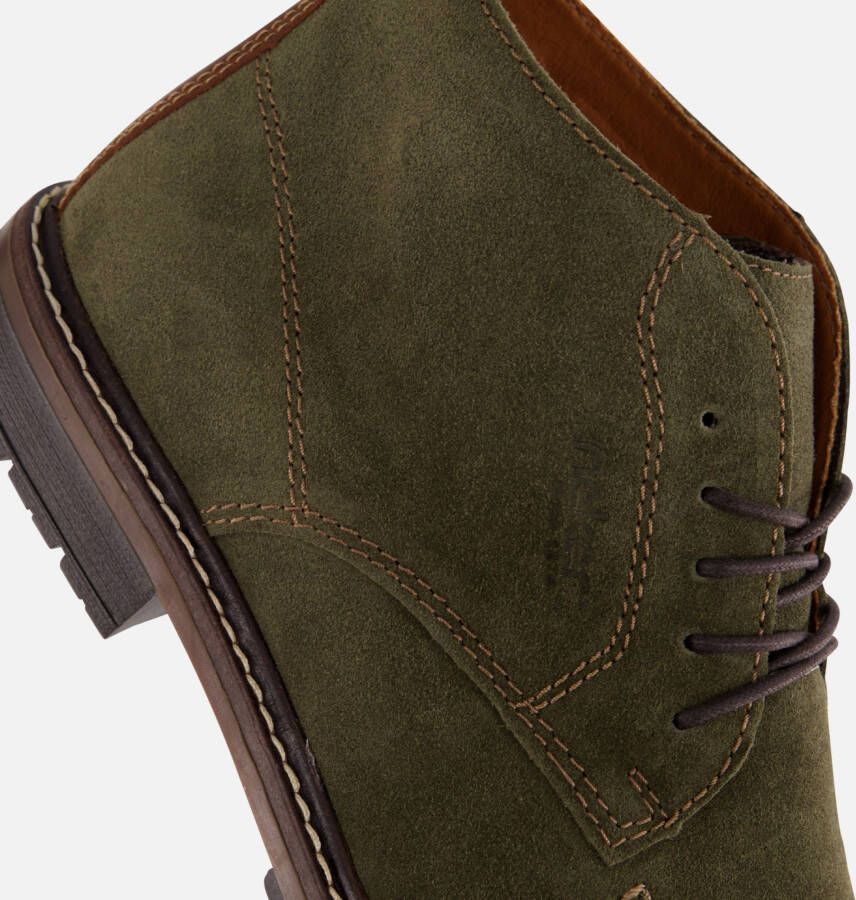 Rieker Veterschoenen groen Suede