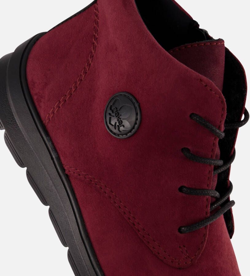 Rieker Veterboots bordeaux Suede