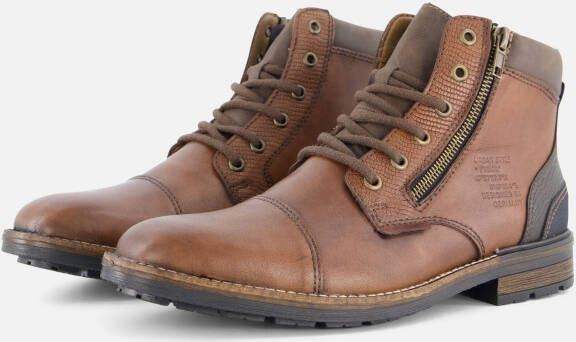 Rieker Veterboots cognac Leer