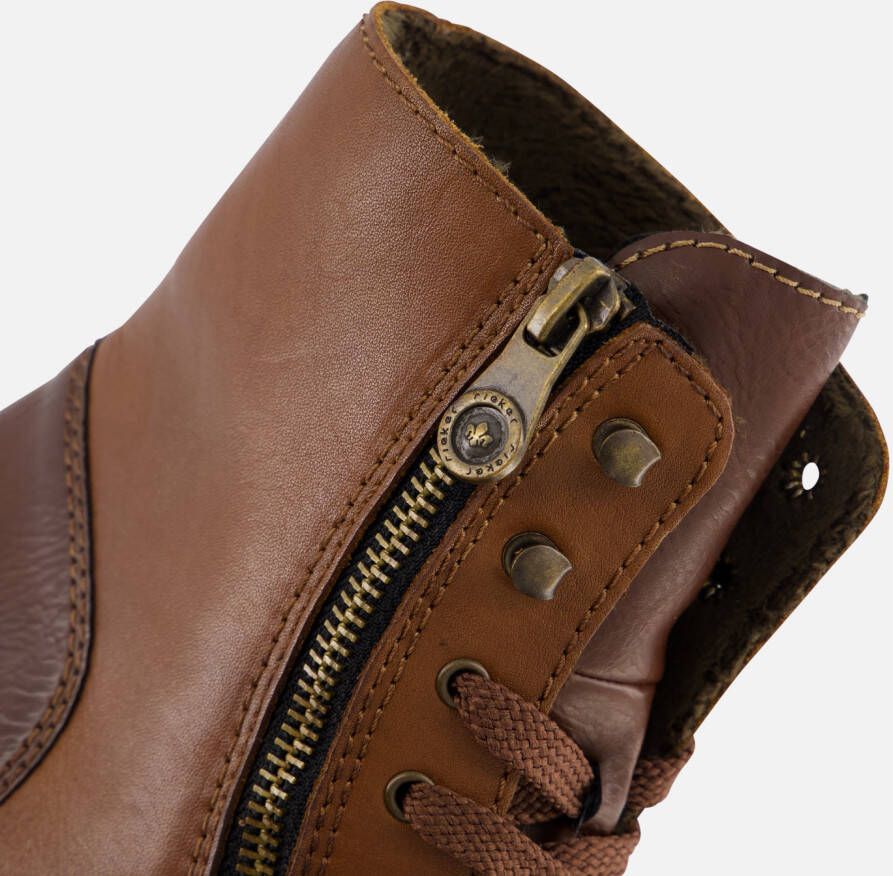 Rieker Veterboots cognac Leer