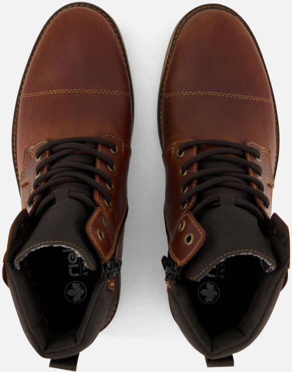 Rieker Veterboots cognac Leer