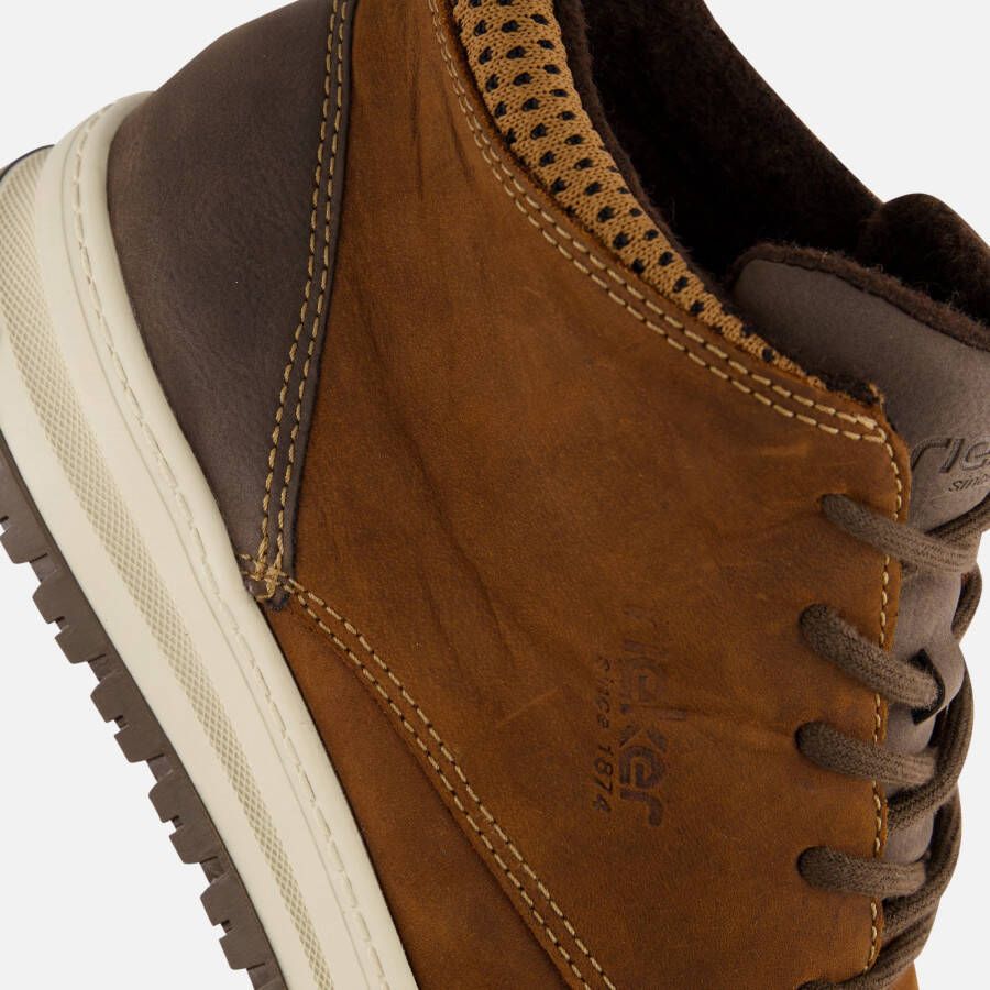 Rieker Veterboots cognac Nubuck