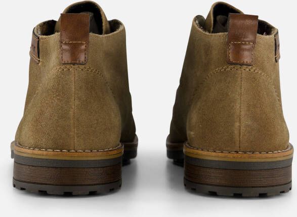 Rieker Veterboots groen Suede