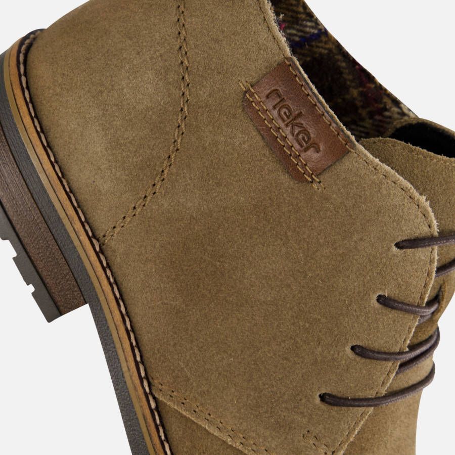 Rieker Veterboots groen Suede