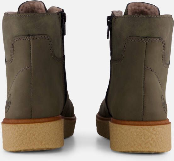 Rieker Veterboots groen Suede