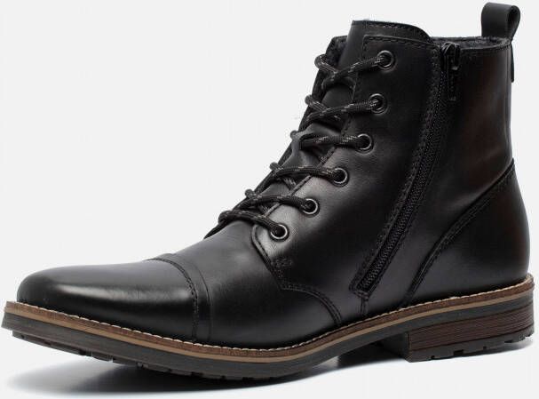 Rieker Veterboots zwart Leer 382240