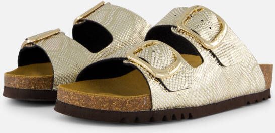 Scholl Noelle Raffia Sandalen goud Leer