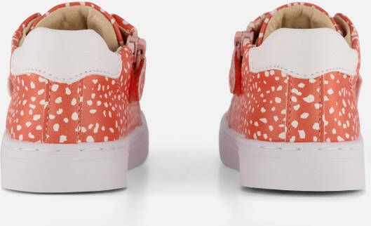 Shoesme Dots Sneakers oranje Leer