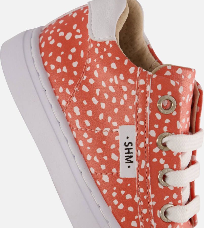 Shoesme Dots Sneakers oranje Leer