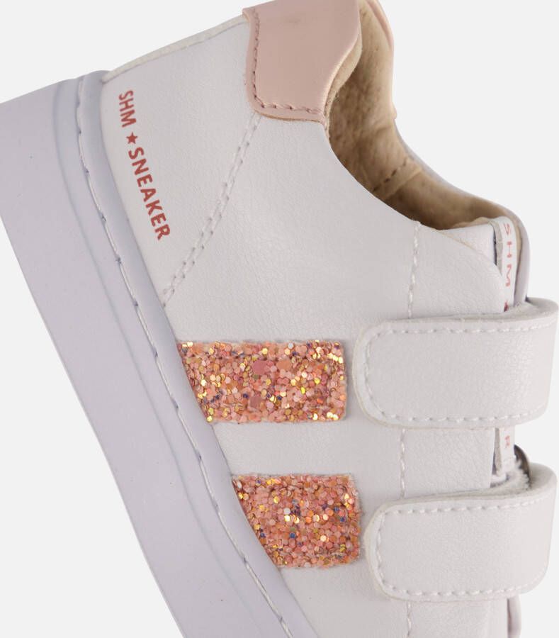 Shoesme Glitter Sneakers wit Leer