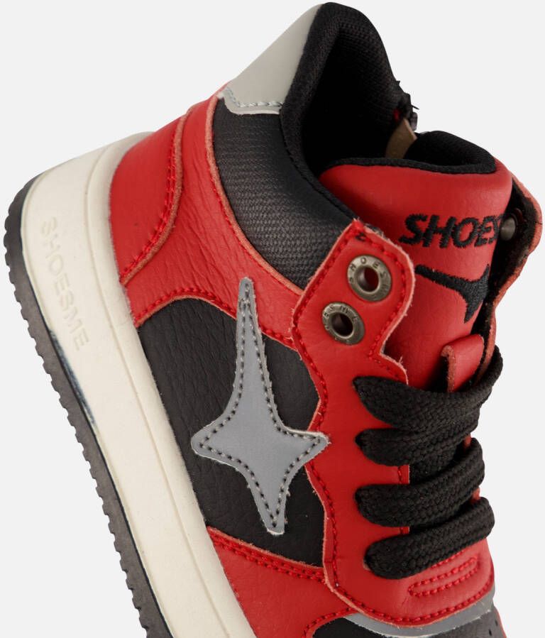 Shoesme Sneakers rood Leer