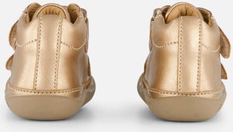 Shoesme leren lopen schoenen met velcro goud