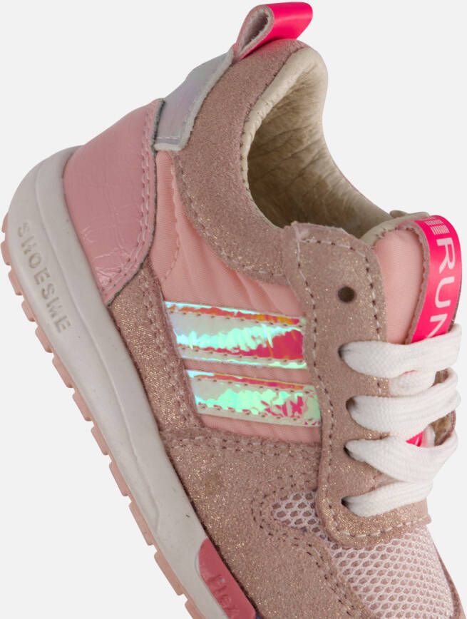 Shoesme Run Flex Sneakers roze Leer