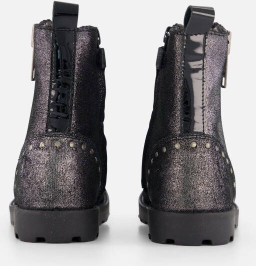 Shoesme Veterboots zwart Leer