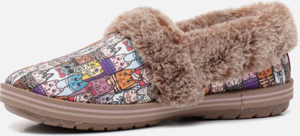 Skechers Bobs Too Cozy Chic Cat pantoffels grijs