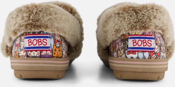 Skechers Bobs Too Cozy Chic Cat Pantoffels taupe