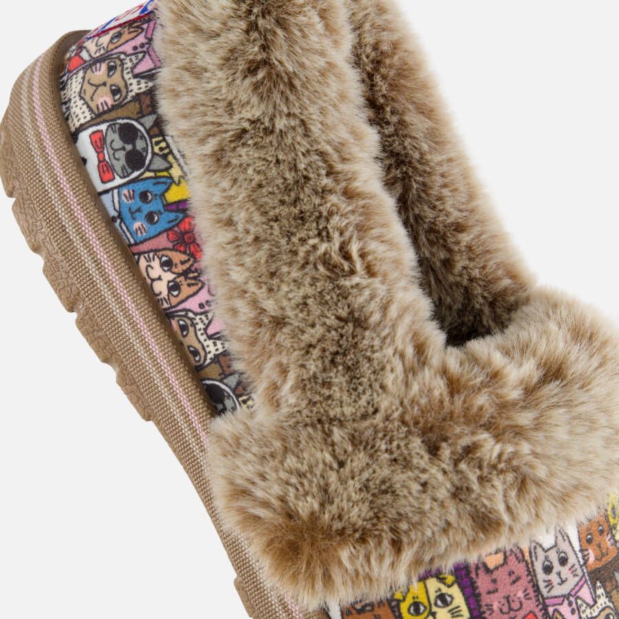 Skechers Bobs Too Cozy Chic Cat Pantoffels taupe