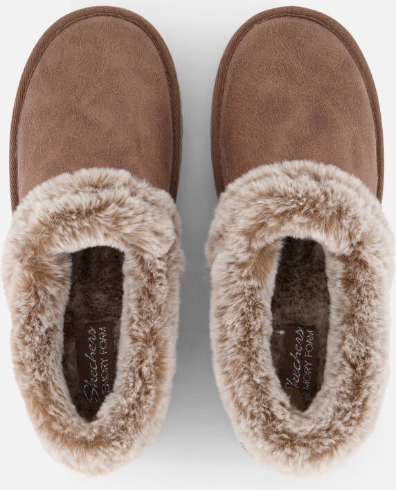 Skechers Cozy Up Pantoffels taupe Suede