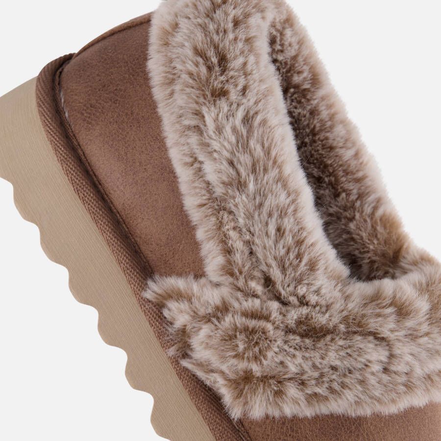 Skechers Cozy Up Pantoffels taupe Suede